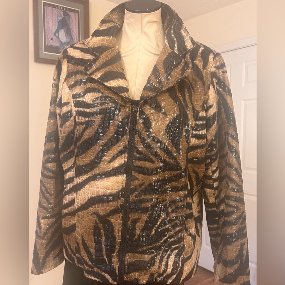 Animal Print Sports Jacket | Size 14